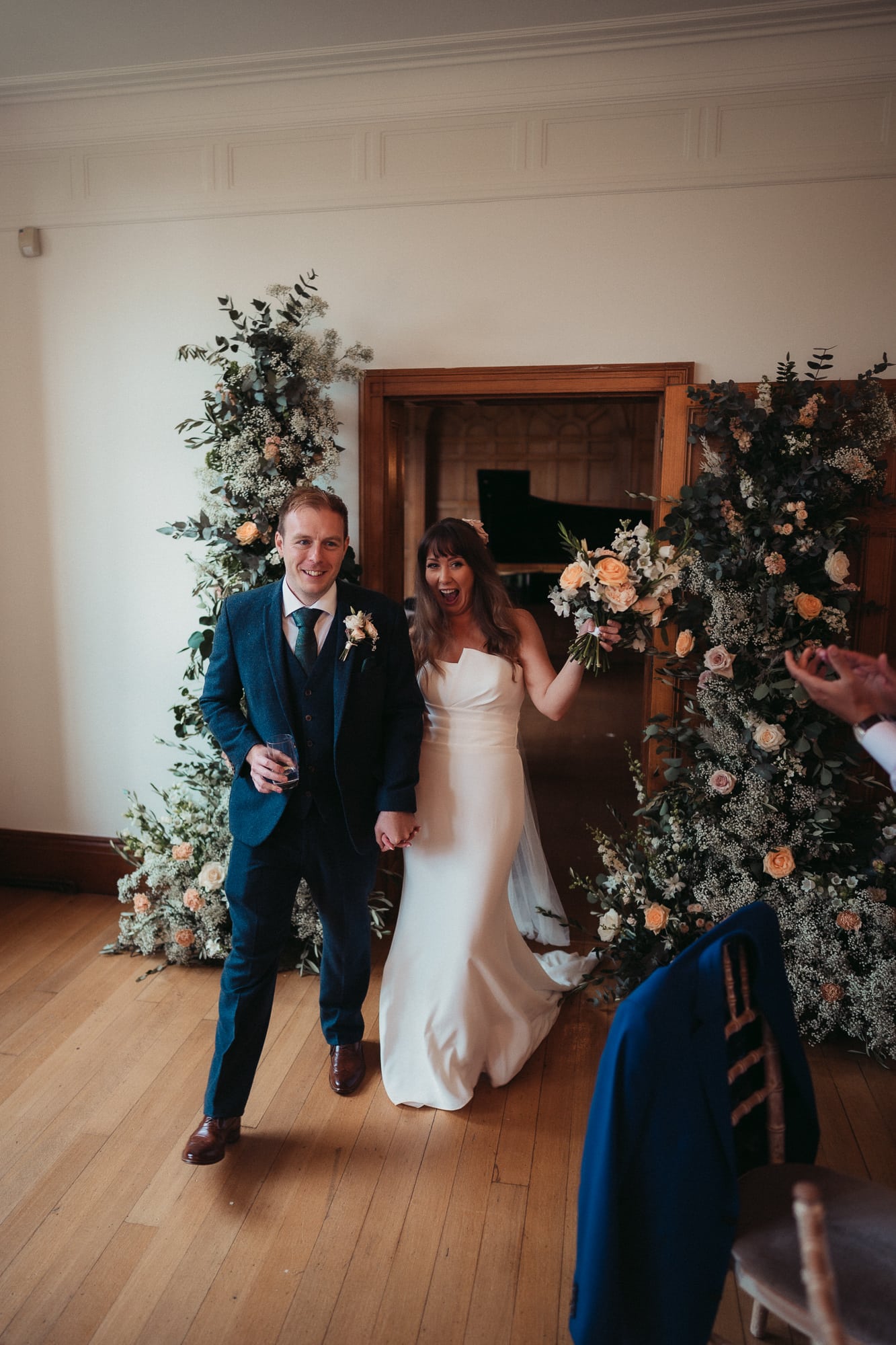newlyweds at coombe lodge