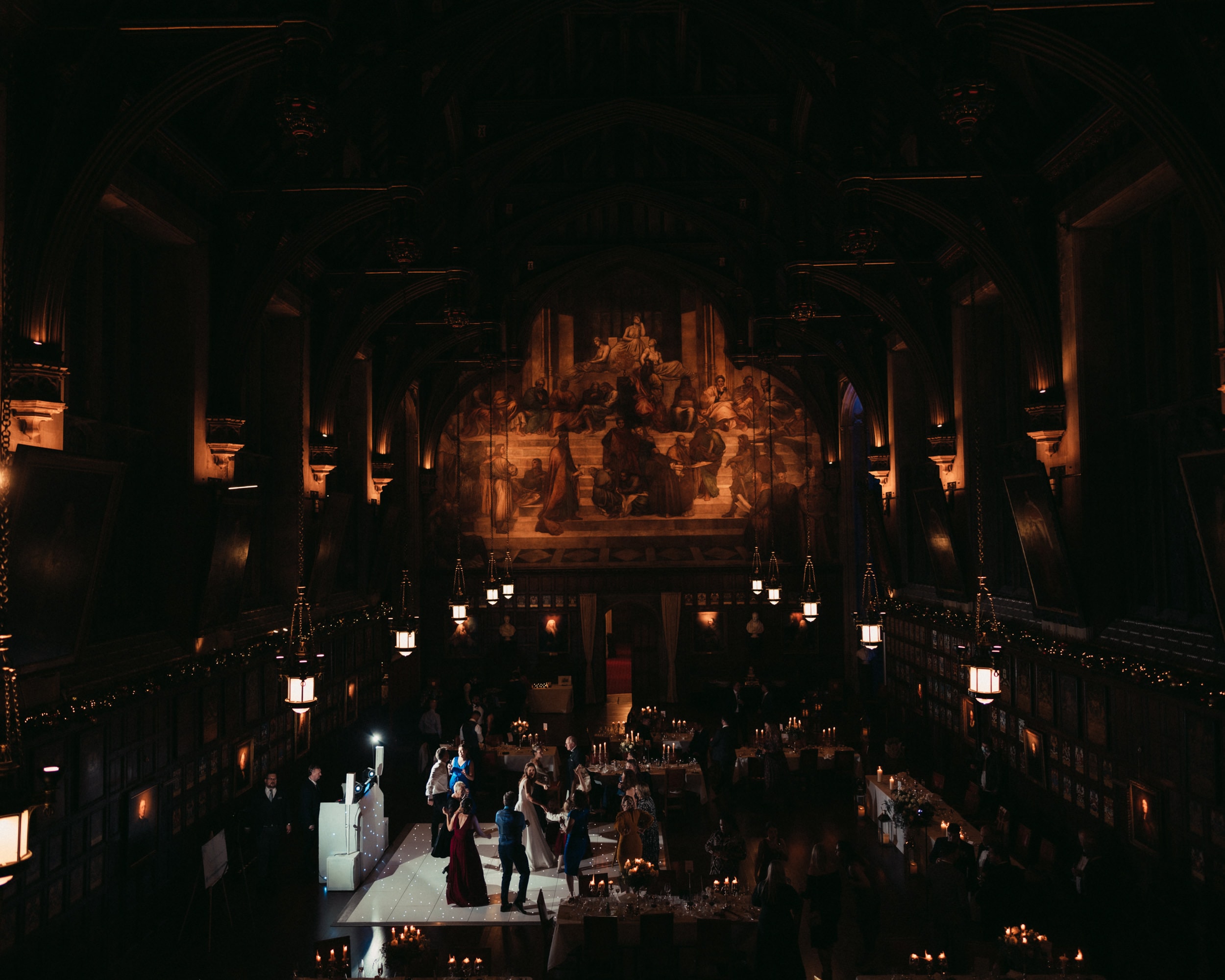 candle lit hall at Lincoln's Inn